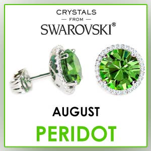 Glimmering Handmade - Wholesale Stud/Post Earrings - Birthstone Swarovski Crystal Handmade Silver Solitaire Studs7