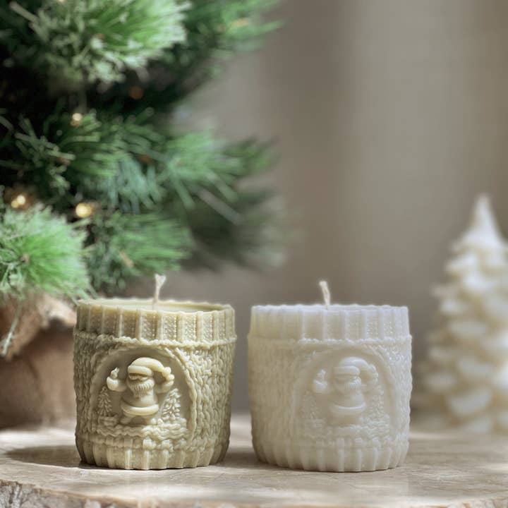 Christmas Knit Pillar Candle and other Purchase Wholesale swish yarn. Free Returns & Net 60 Terms on Faire trending on Faire.