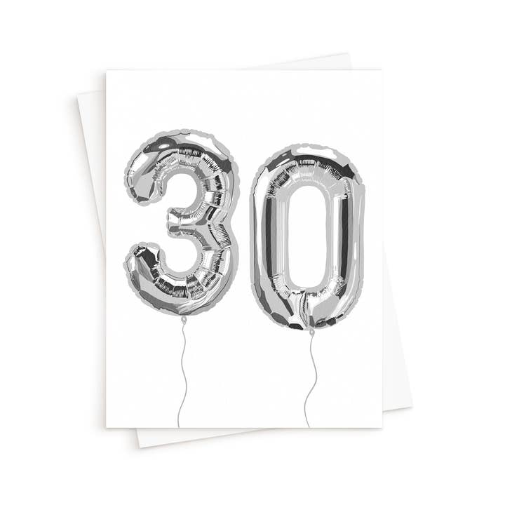 The Number Balloons Card for wholesale by Queen B Cards