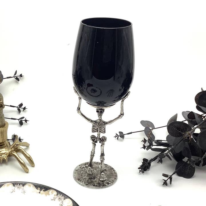 Glass. Halloween Skeleton Stem Wine Glass, Goblet for wholesale by All Little Cute Things
