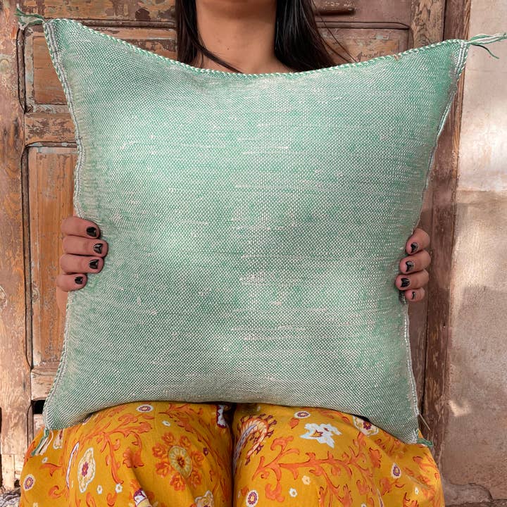 MARRAKECH METACRAFT LTD - Wholesale Cushion Set - Moroccan throw pillow cactus silk pillow Sabra silk cushion