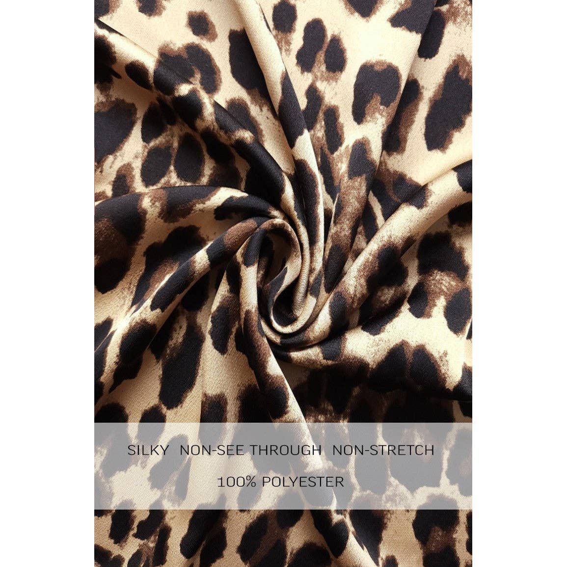 LEOPARDO Completo in raso con stampa leopardata e dettagli a righe in vendita all'ingrosso su Faire4