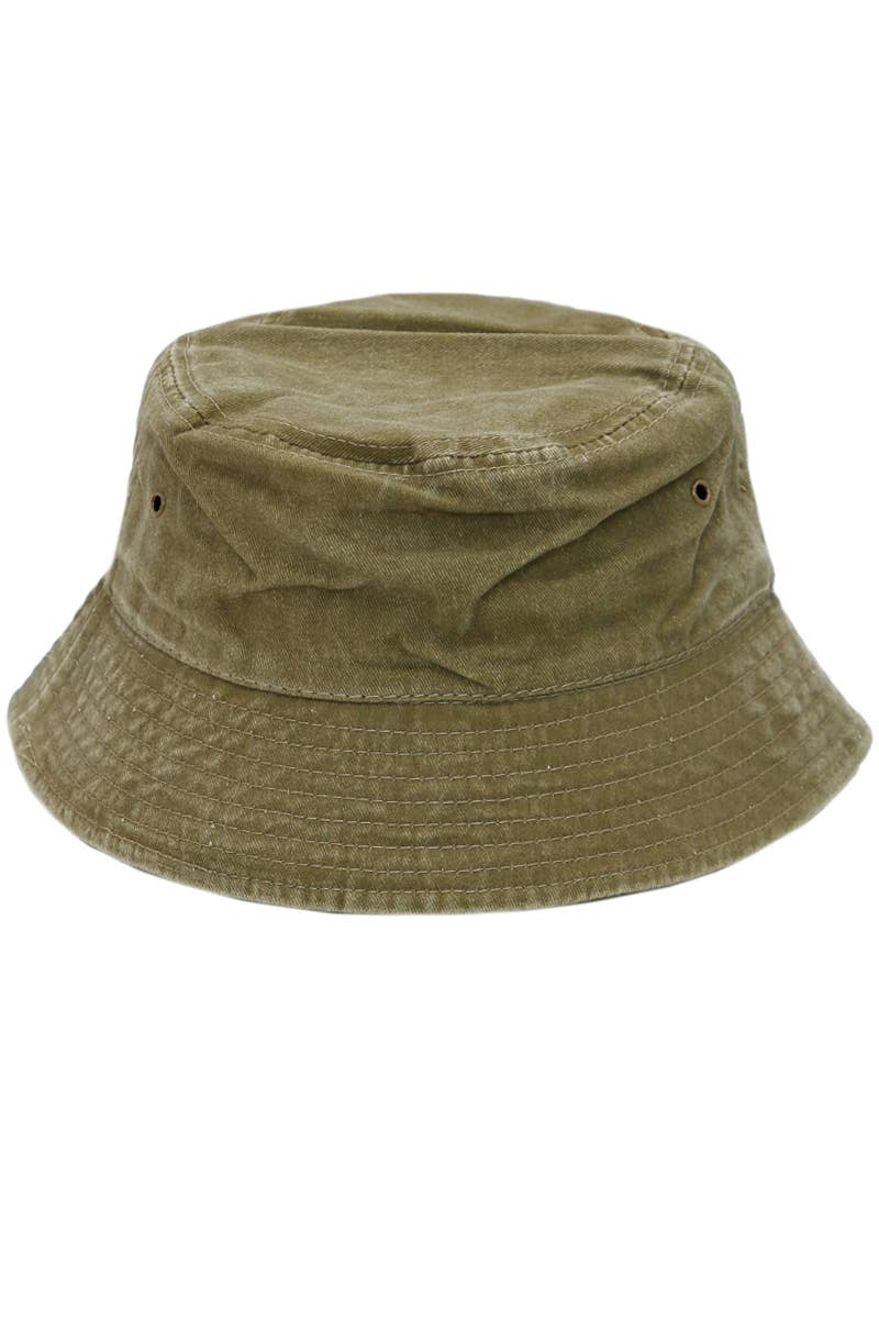 SURTIDO Gorro de pescador de algodón de sarga lavada con piedras pigmentadas de venta al por mayor en Faire8