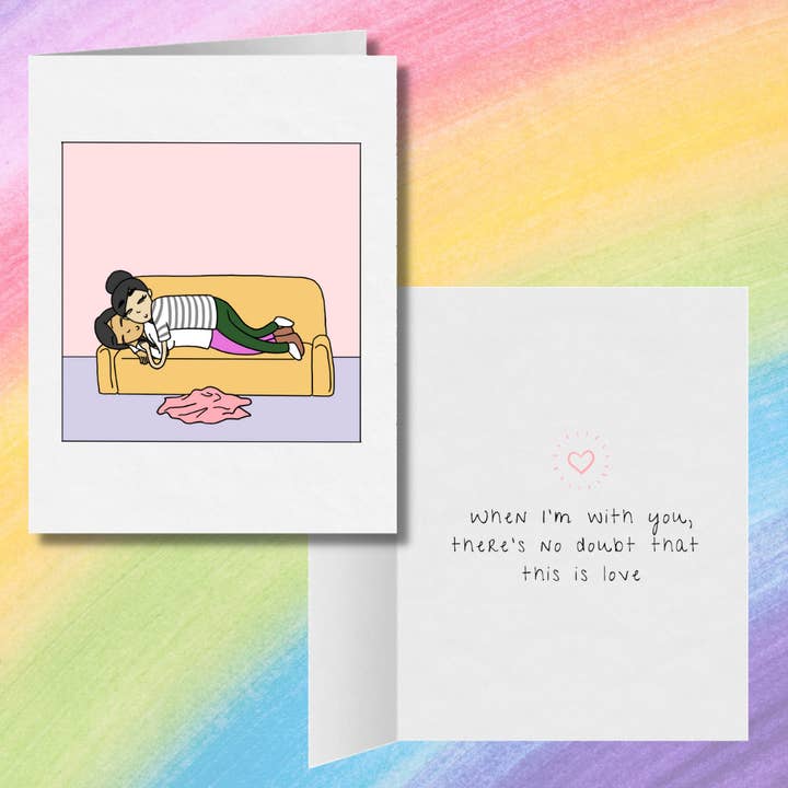 There's No Doubt That This is Love | Lesbian Gay Pride Card | LGBTQ Pride Greeting Card | Love is Love Card for wholesale by Sesame But Different