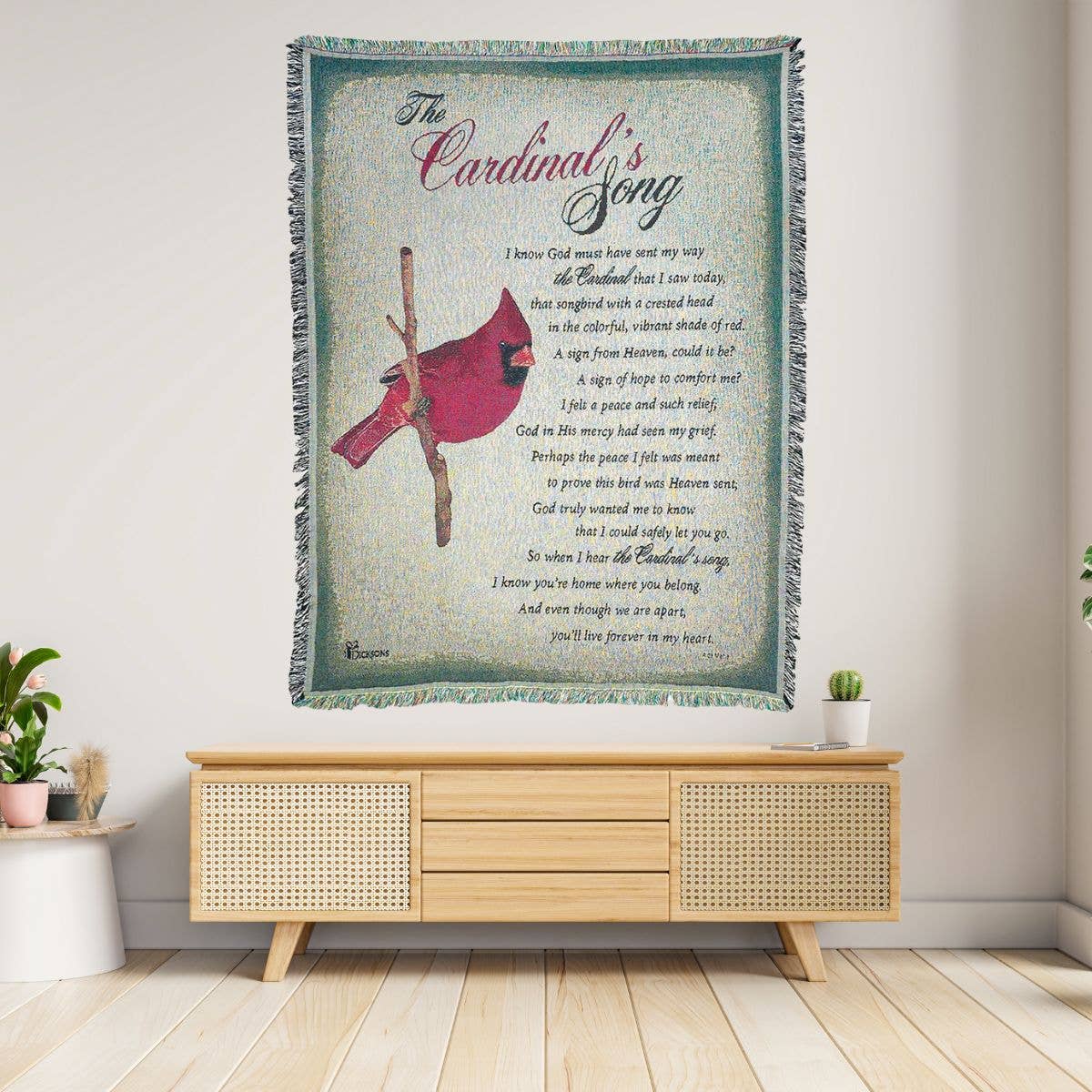 Dicksons – wholesale Throw blanket – THROW CARDINAL SONG COTTON 52X681