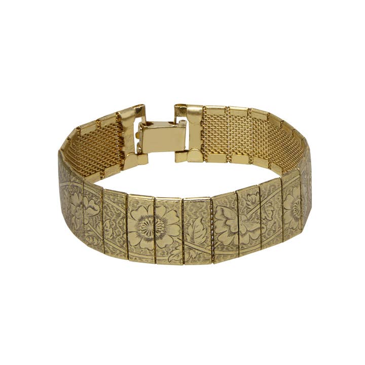 1928 Jewelry Gold Floral Bracelet for wholesale by 1928 Jewelry
