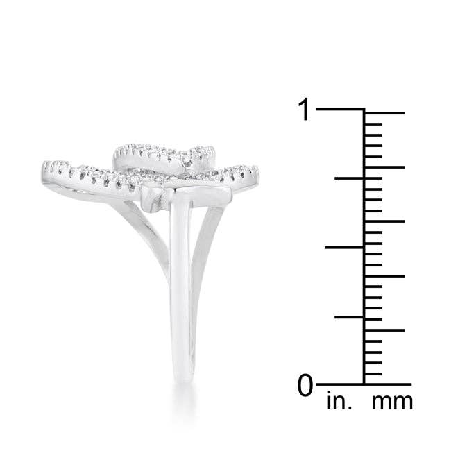 JGoodin - Wholesale Multi-Stone Ring - Bea 0.4ct CZ Rhodium Pave Butterfly Ring3