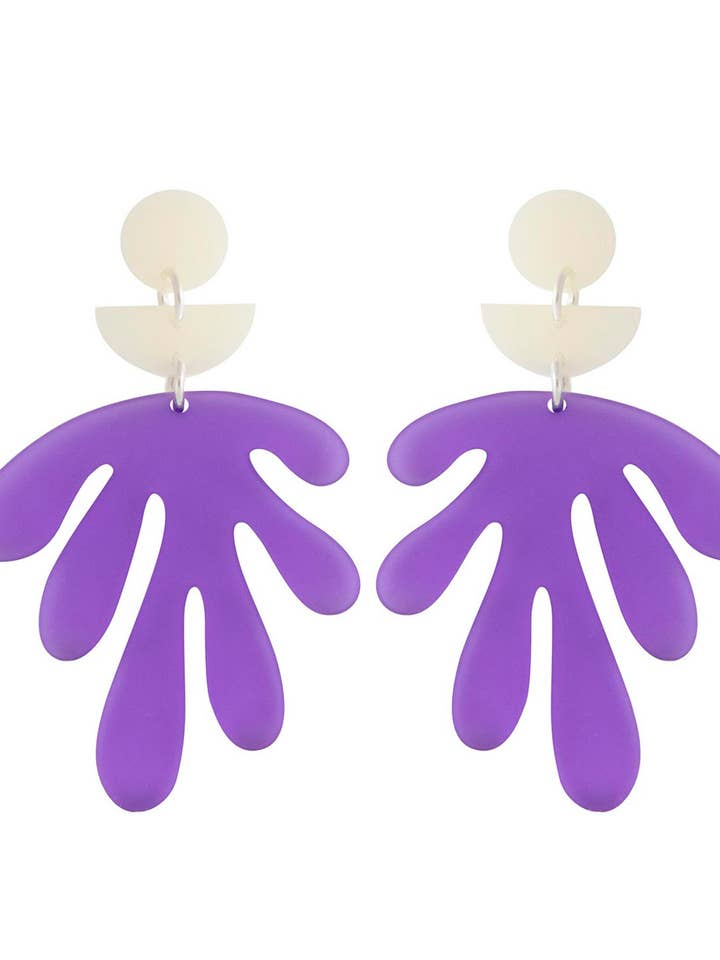 Fleur Purple Earrings for wholesale by Orella Design