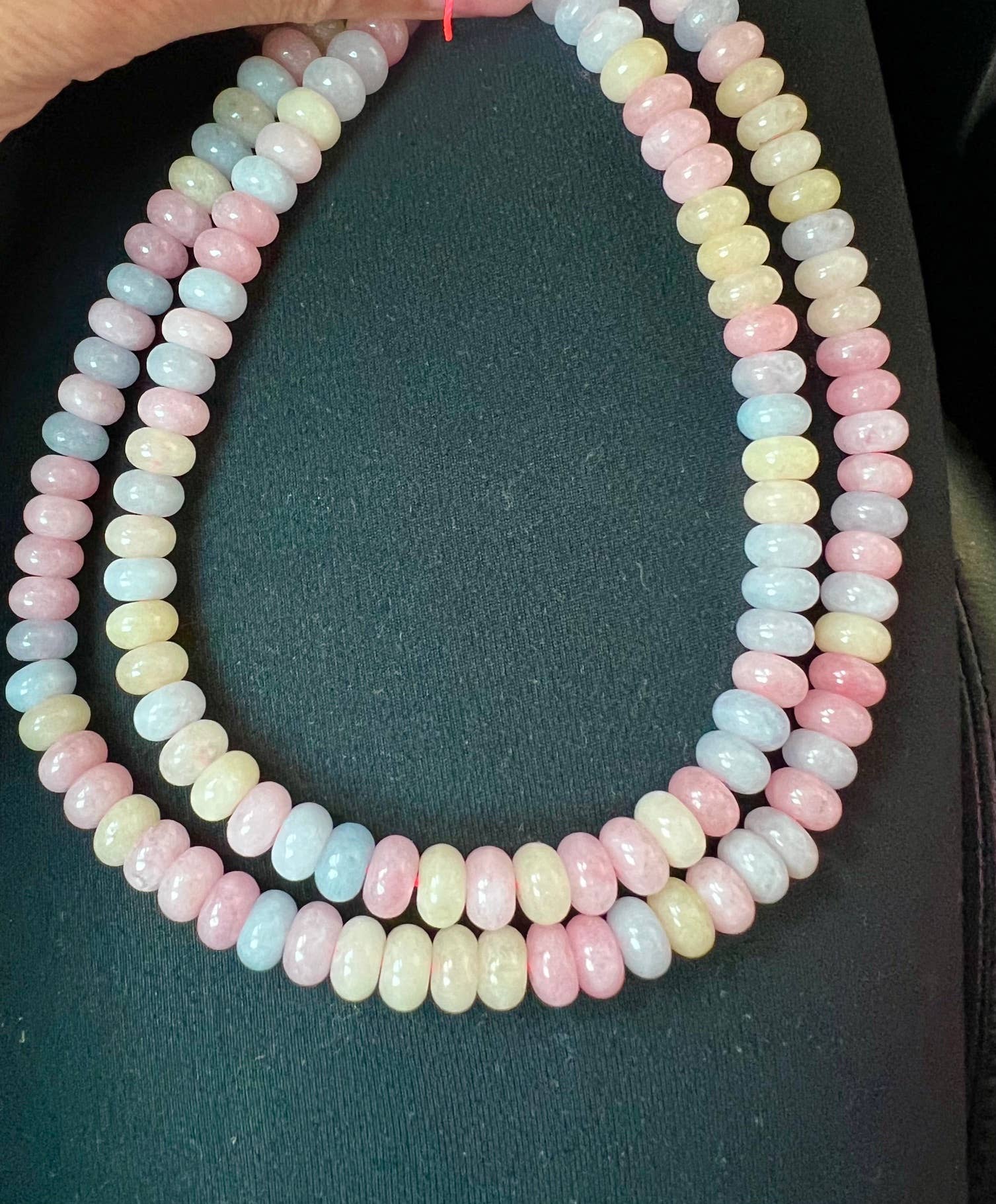 Sonya Renee Jewelry - Wholesale Beaded/Pearl Necklace - Lilly Gemstone Bead Necklace multi-color 8mm opals jade 96