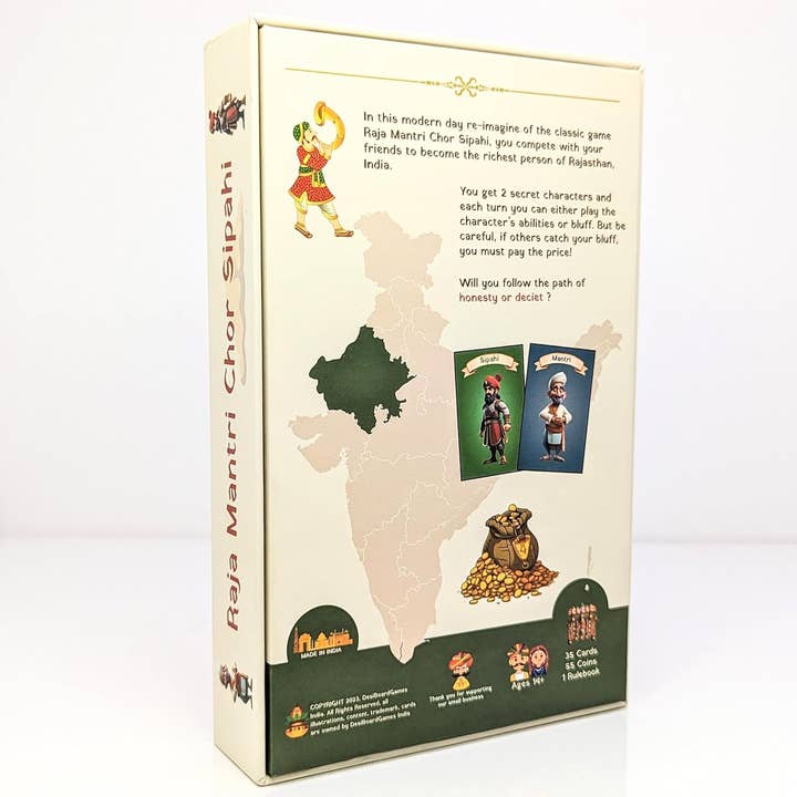 Desi Board Games - Wholesale Board Game - Raja Mantri Chor Sipahi Board Game