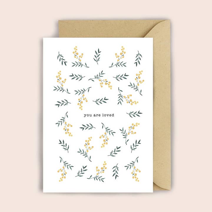 Mimosa · Biglietto pieghevole per la vendita all'ingrosso da parte di luvter paper