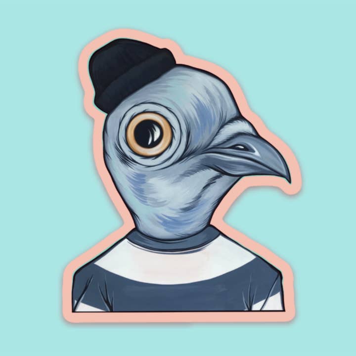 3” Vinyl Diecut Sticker - Bird Boi for wholesale by Kaitlin Ziesmer