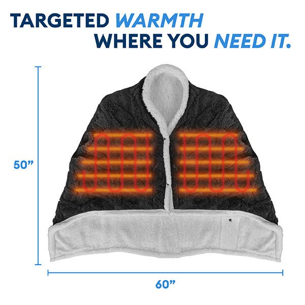 Uncanny Brands - Wholesale Throw Blanket - Therahaus by Therapedic Indoor Heated Shawl2