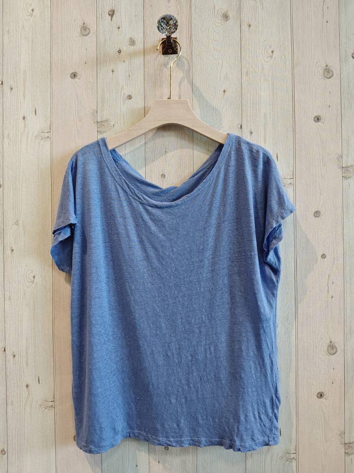 Linen & More - Wholesale T-Shirt - Women's - REF 2296 BASIC U-NECK T-SHIRT 100% LINEN14