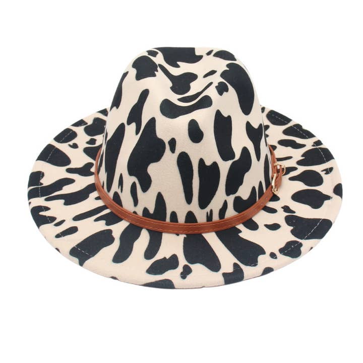 HIDDENBRAND - Wholesale Fedora - Women's - Graffiti top hat cow hat brim felt hat party