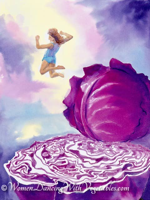 Cabbage for wholesale by Women Dancing with Vegetables. Becoming Lighter