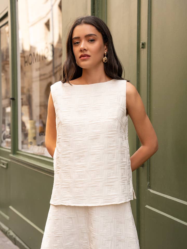 Top Lilla tekstureret - CK08505 for engroshandel hos CHOKLATE PARIS