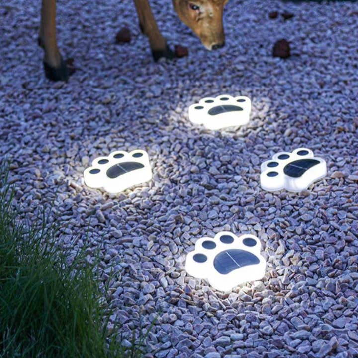 Kiyo Home - Wholesale Outdoor/Lawn Light - Solar Paw Lights 8-Piece Set9
