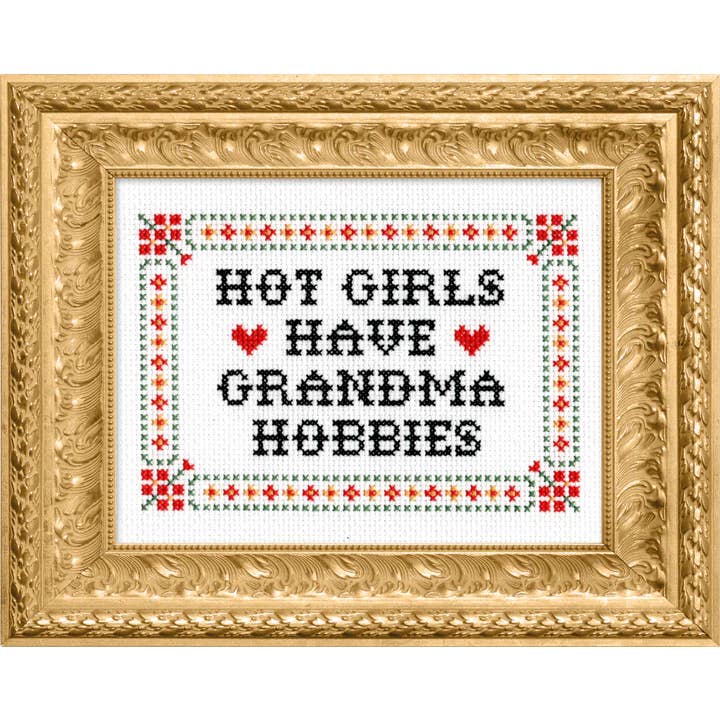 Hot Girls Have Grandma Hobbies Deluxe Cross Stitch Kit and other Purchase Wholesale cross stitch thread. Free Returns & Net 60 Terms on Faire trending on Faire.