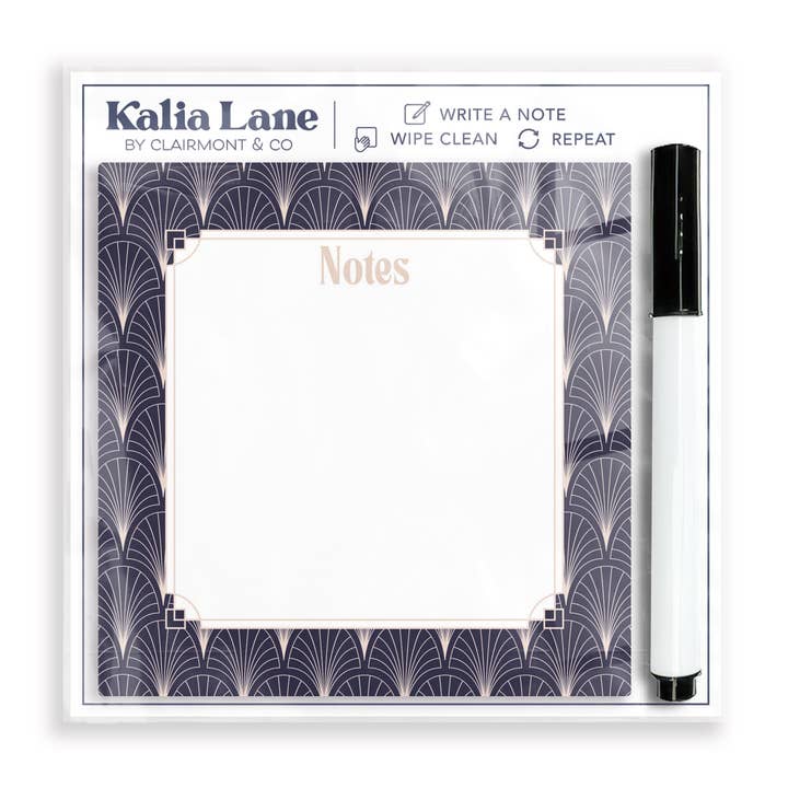4x4 Clear Reminder Kalia Lane-Art Deco Notes for wholesale by Clairmont & Co