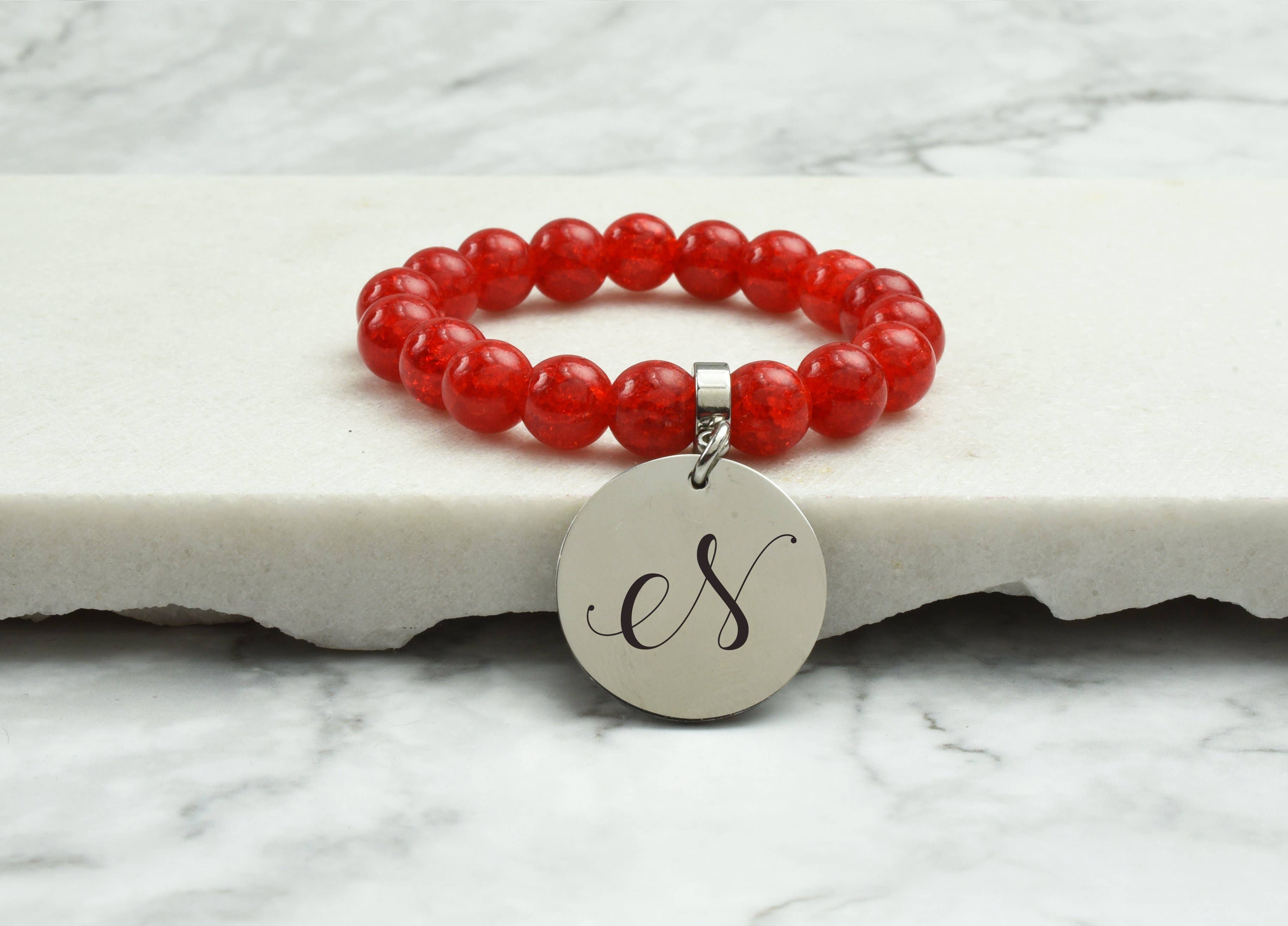 Pink Box - Wholesale Armband met kralen - Mama, Big Sis, Lil Sis Crystal Initial armband door roze doos65