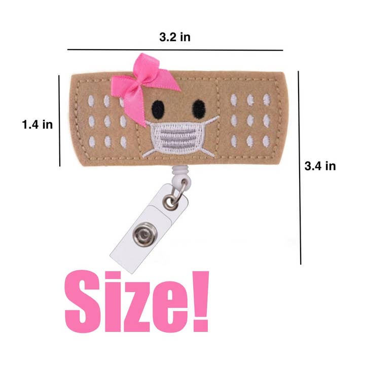 Acclaim Status Company LLC – Engroshandel Badgetilbehør - Dame – Badge Reel Bandaid med maske til sygeplejerske læge Navn Tag Holder med Clip2