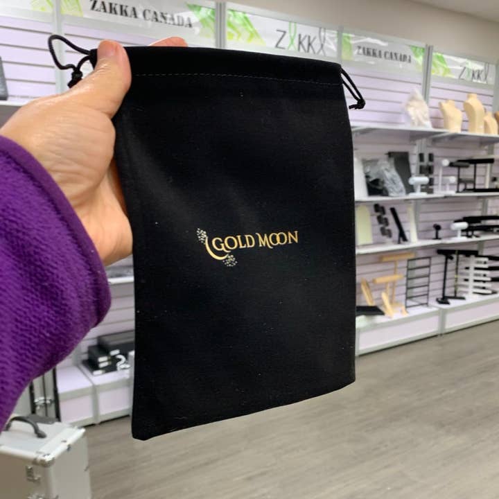 Zakka - Wholesale Gift bag - 100pcs Personalized Custom Logo Print Velvet Bag 2.75"x3.5"1