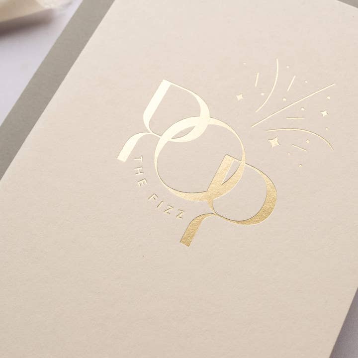 Pop The Fizz Congratulations Card for wholesale by Jennifer Tune