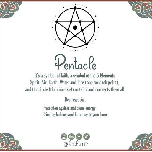 Kraftmir - Wholesale Spiritual Stone/Crystal - Pentacle Crystal Grid (Black)