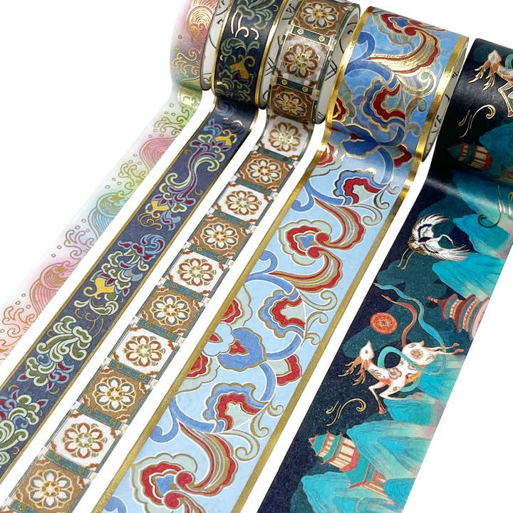 Wrapables.com - Wholesale Washi Tape - Wrapables Decorative Gold Foil Washi Tape and Sticker Set9