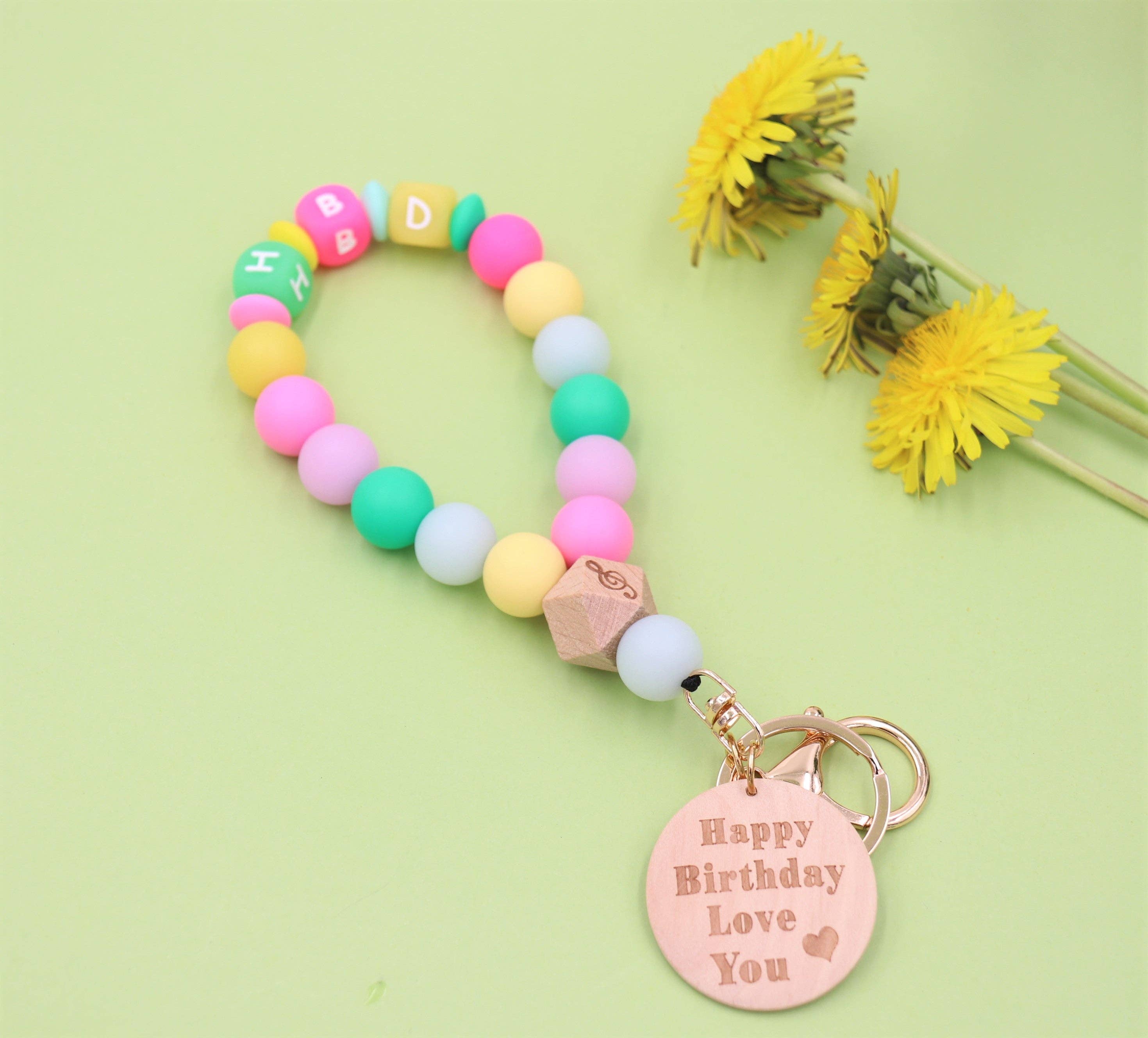 Sparkle Being - Wholesale Keychain Bracelet - Silicone Beaded Wristlet - Glitter Bangle Keychain2