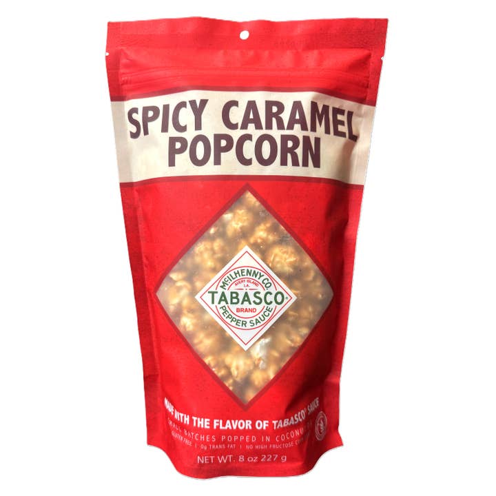 Popcorn Caramel Épicé Tabasco 8oz Sac, 12 unités pour la vente par Grandpa Joe's Candy Shop