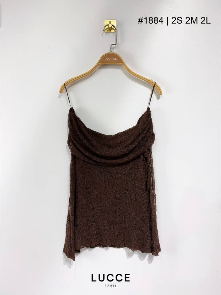 LUCCE - Wholesale Blouse - Women's - Bardot neck top - TS18842