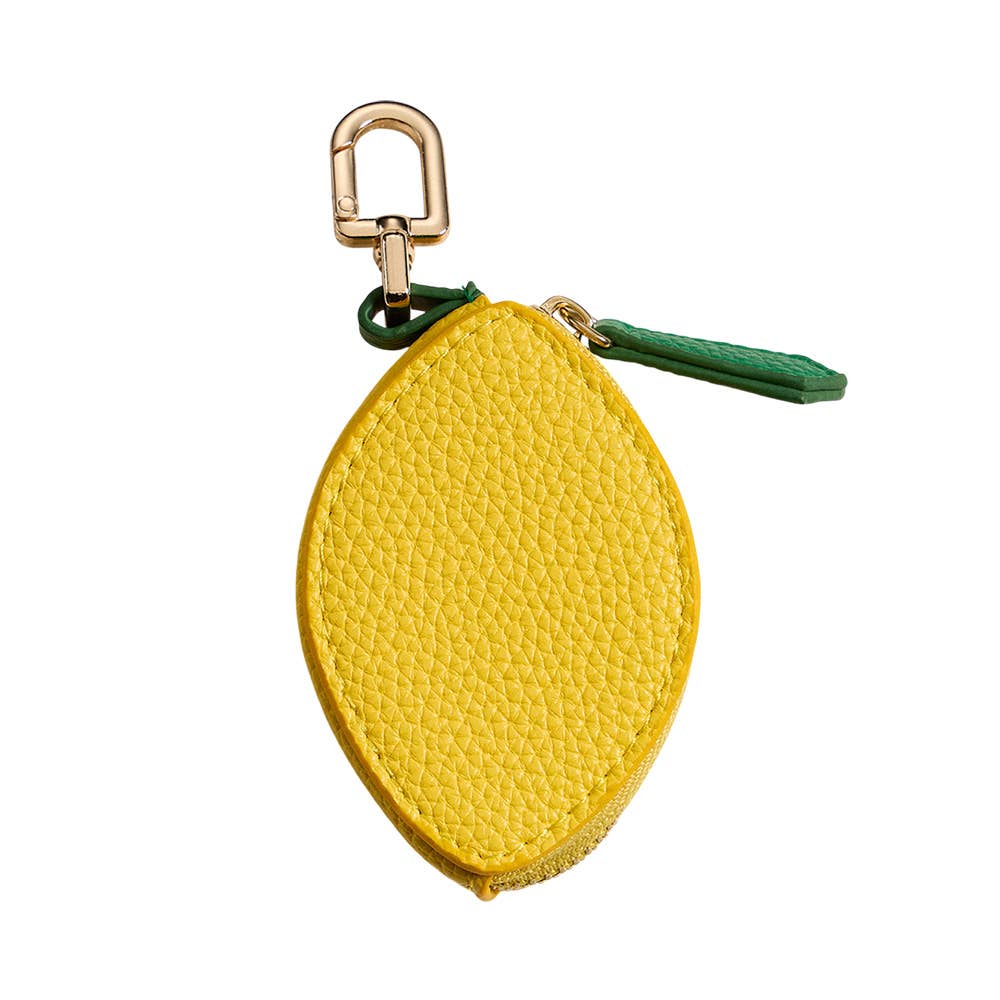 Sensibling Corp. - Wholesale Keychain - Women's - Genuine Leather Lemon Coin Purse / Keychain / Bag Charm2