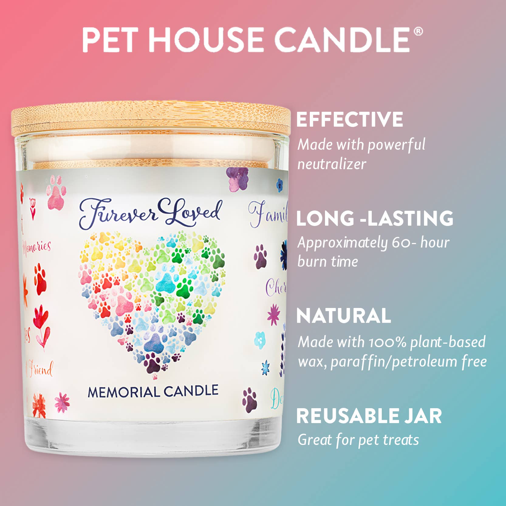 Pet House by One Fur All - Wholesale Jar/Filled Candle - Furever Loved Pet Memorial Candle 9 oz2