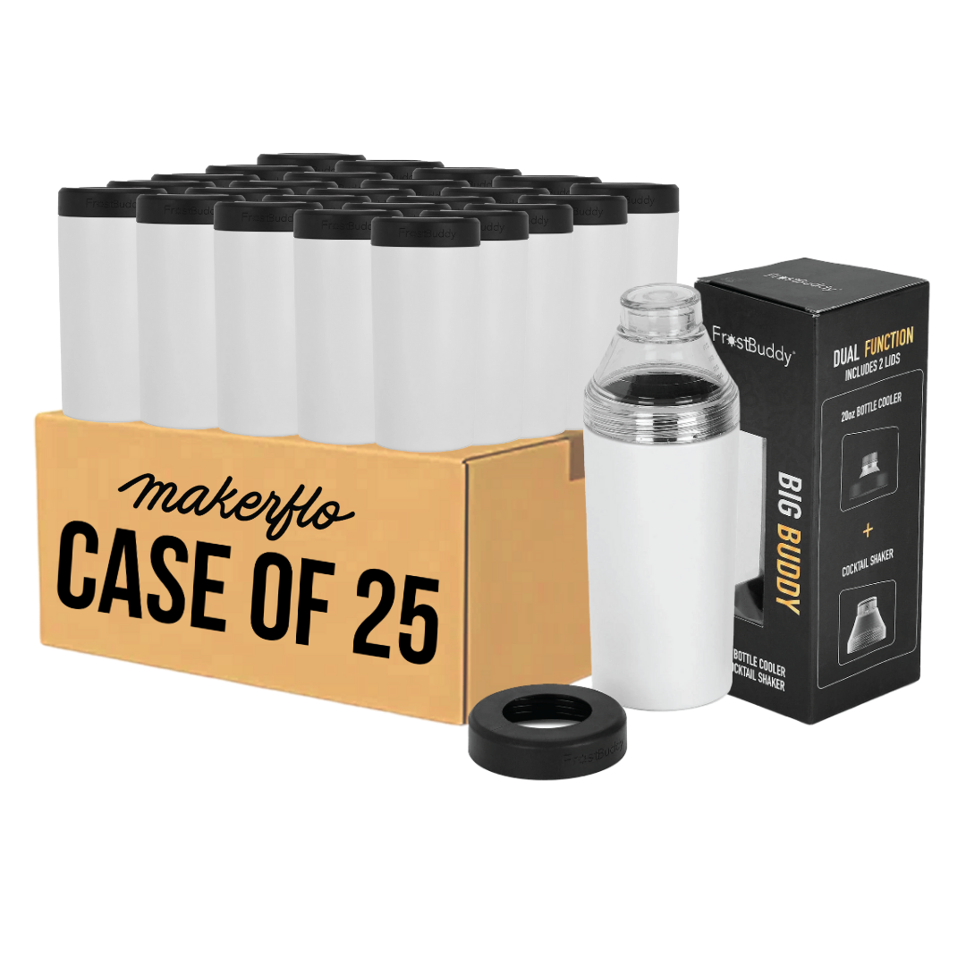MakerFlo - Wholesale Waterfles - FrostBuddy® Big Buddy 20oz Koeler & Shaker1