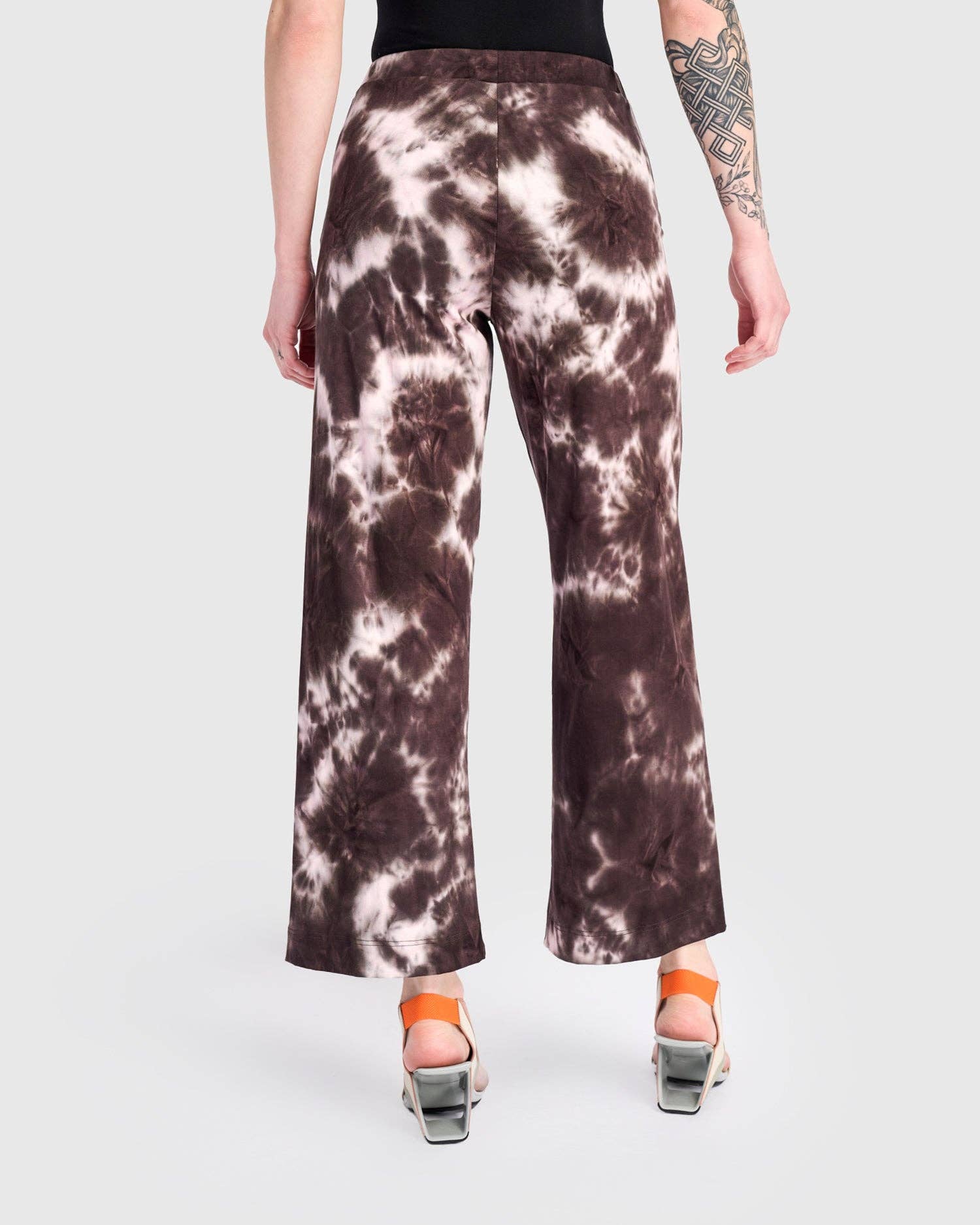 Lala Lounge Pants, Brown/Pink Tie Dye for wholesale on Faire3