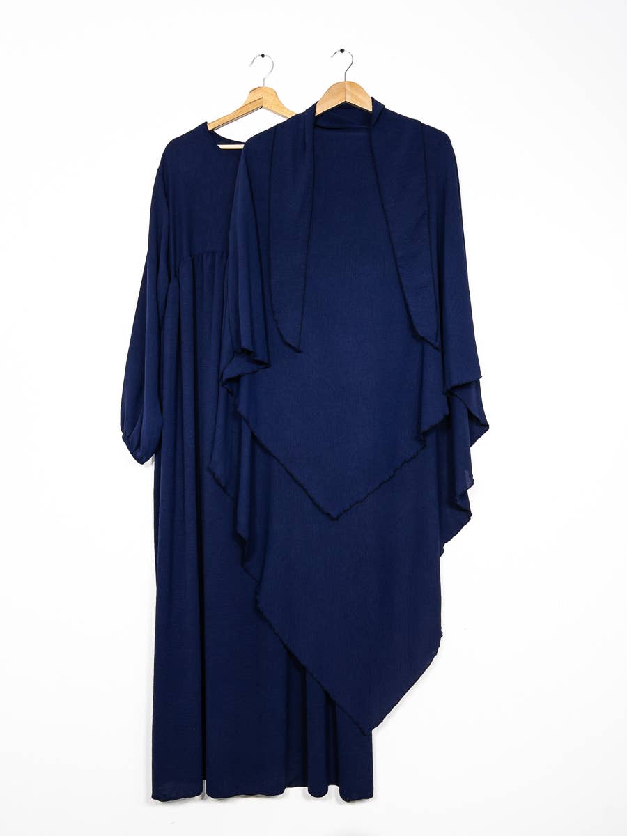 IDEAL OUTFIT - Wholesale Kaftan - Dames - 2-delige khimar en abaya set in jazzstijl ref:e2326+2501jazz51