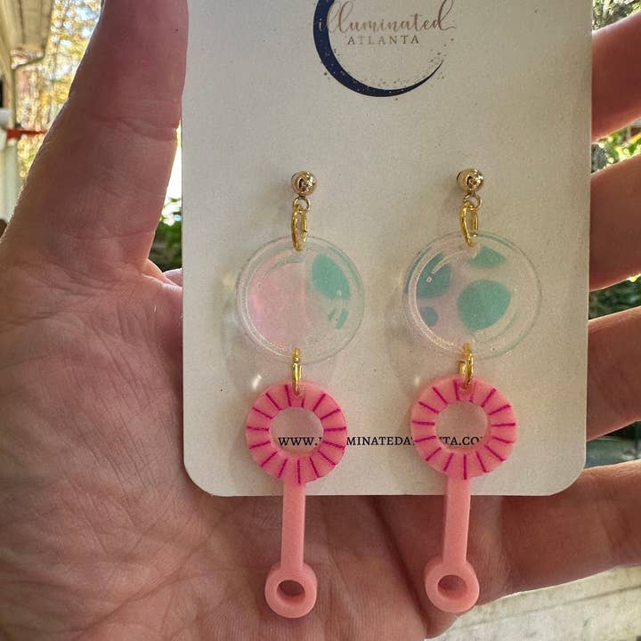 Bubble Wand Earrings | Bubble Blower Earrings for wholesale by Quirky Bird