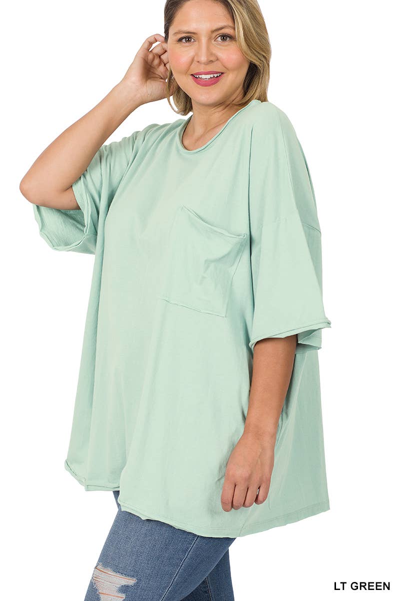 42POPS - Wholesale Tunic - Women's - Tri Blend Oversized Raw Edge Boyfriend Tee15