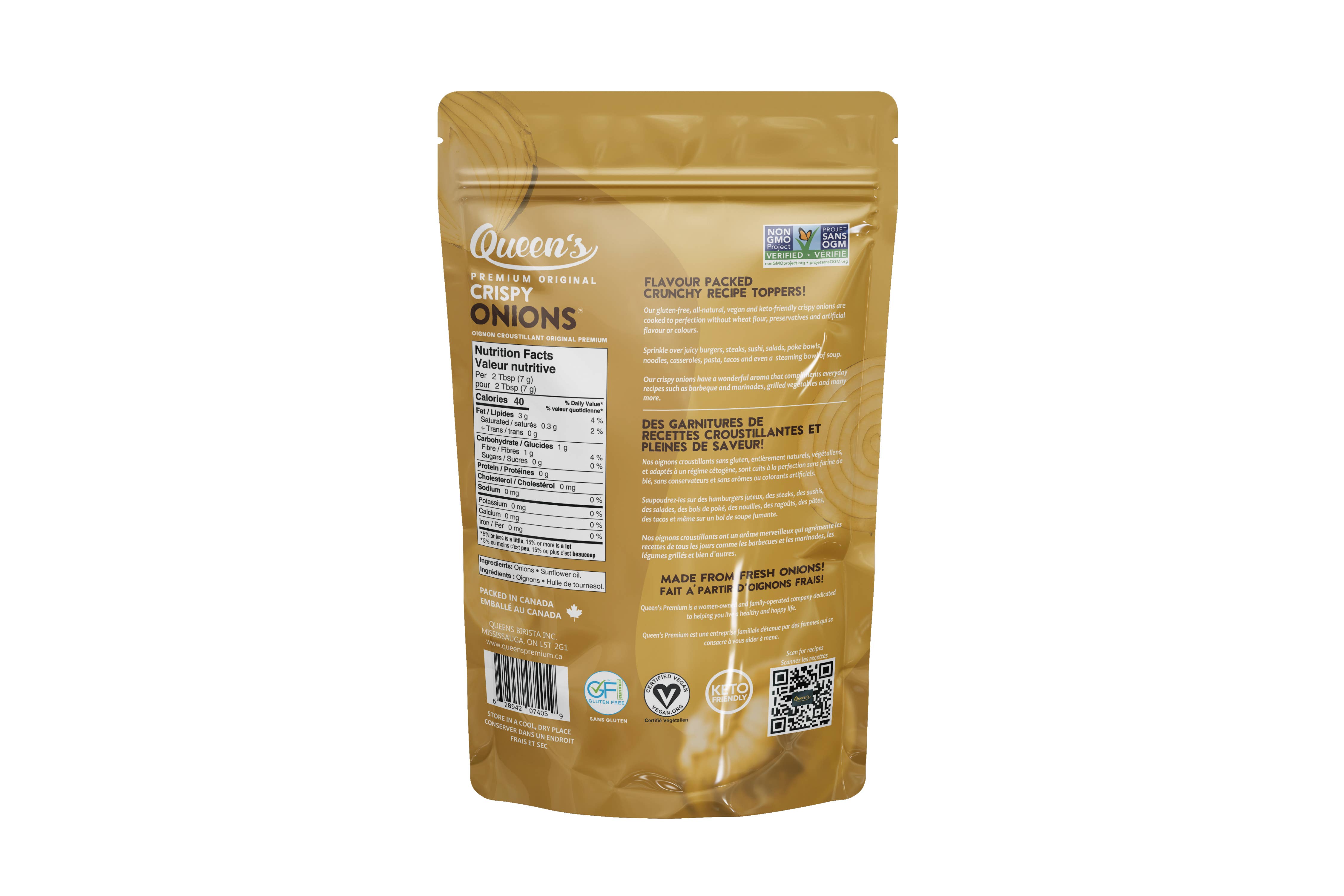 Queens Premium - Wholesale Dried/Dehydrated Vegetables - Queens Premium Crispy Onions1