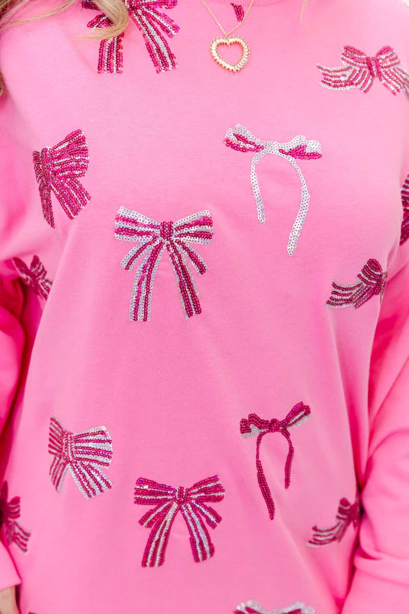 Whiskey Darling - Wholesale Sweatshirt - Women's - Blushing Bows Sweatshirt1