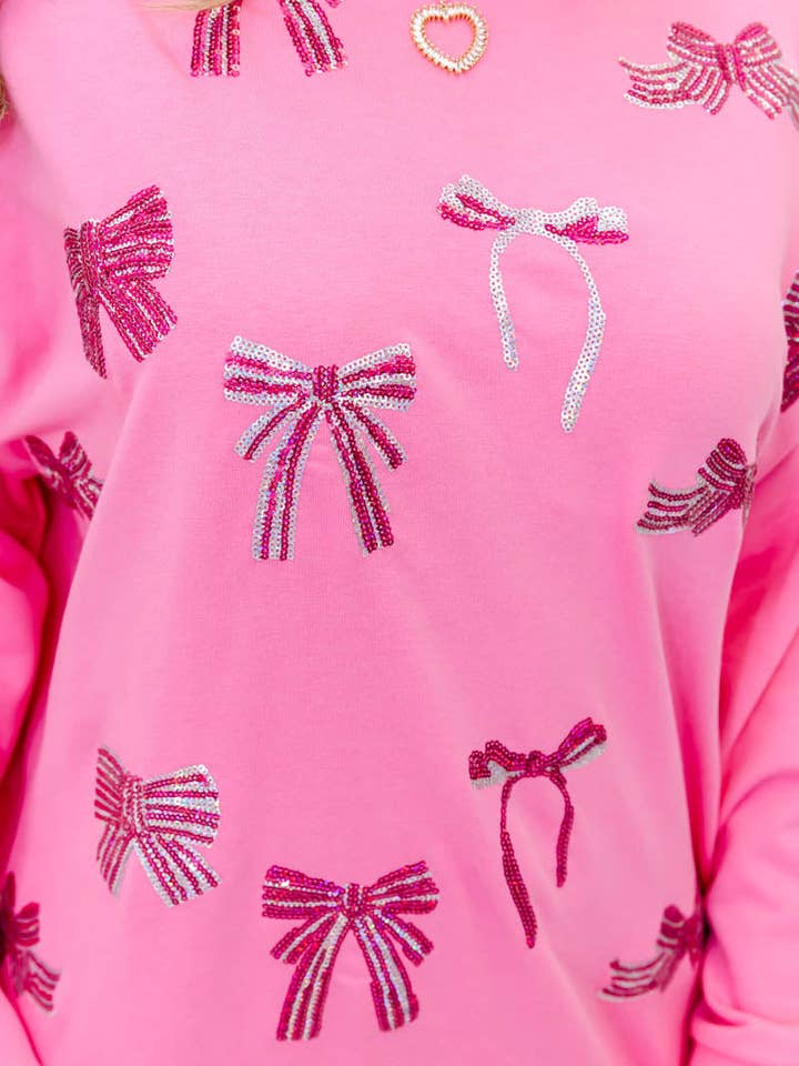 Whiskey Darling - Wholesale Sweatshirt - Women's - Blushing Bows Sweatshirt1