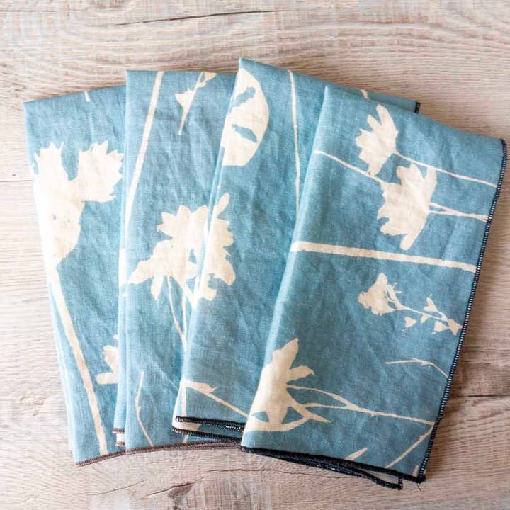 West Coast Handmade - Wholesale Dinner & Cloth Napkin - 100% Linen - Print Cloth Napkins - Set of 2Â