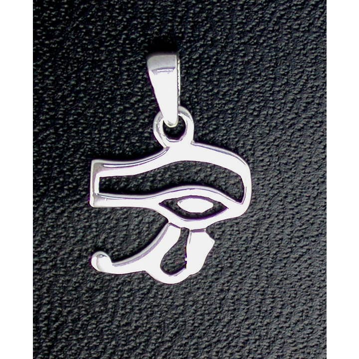 Ciondolo piccolo in argento Sterling a forma di occhio di Horus/Ra per la vendita all'ingrosso da parte di Zeppo Merchandisers Inc
