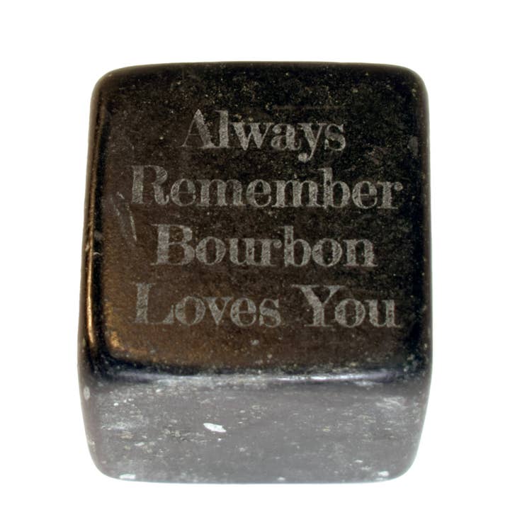 Layne Wilson - Venta al por mayor Cubitos para enfriar bebidas - Piedra para whisky «Always Remember Bourbon Loves You»