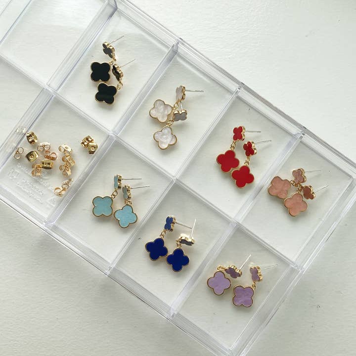 Clover Leaf Pantone Drop Earrings for wholesale by musthavemustget