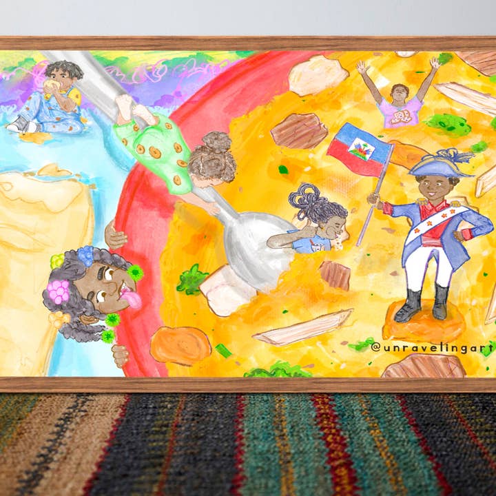 Soup Joumou Haitian Independence Day Art Print for wholesale by Unravelingarts