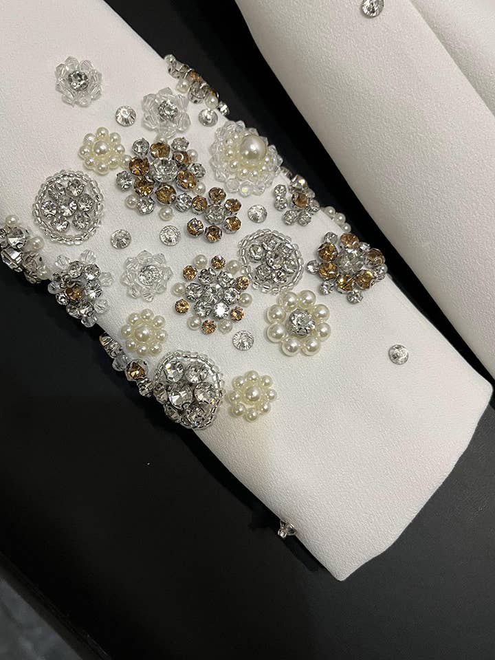 Sanyao Fashion - Wholesale Dress - Women's - SY381 Elegant Heavy Beaded Diamond Slim Fit Long Dress15