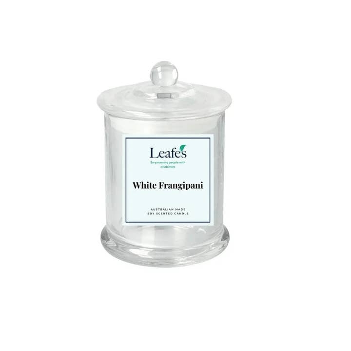 Velas de soja de frangipani blanco para venta al por mayor de Leafe